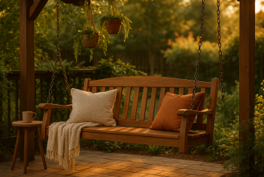wooden swing patio