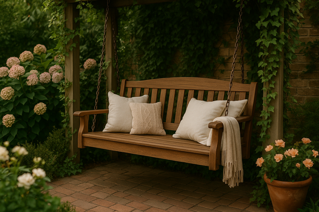 wooden swing patio