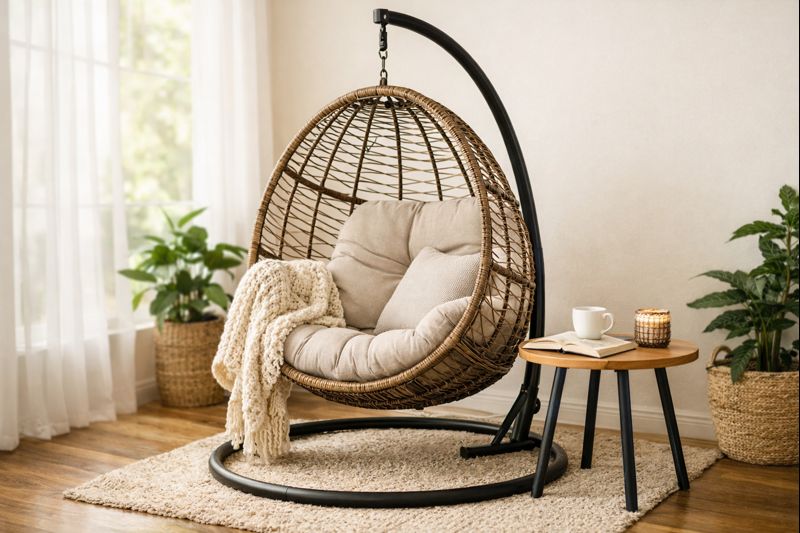 hanging egg chair with stand