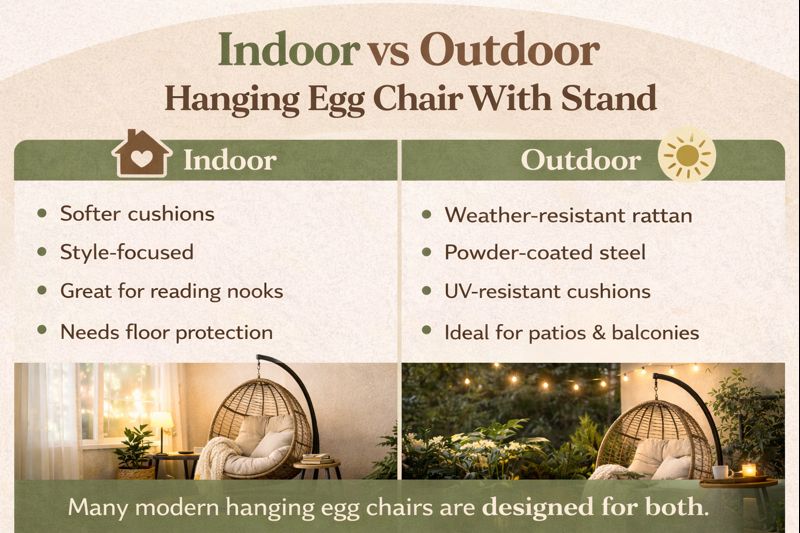 hanging egg chair with stand