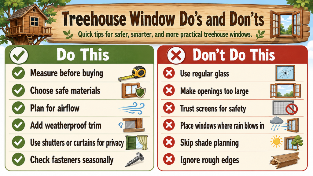 Treehouse Window Ideas
