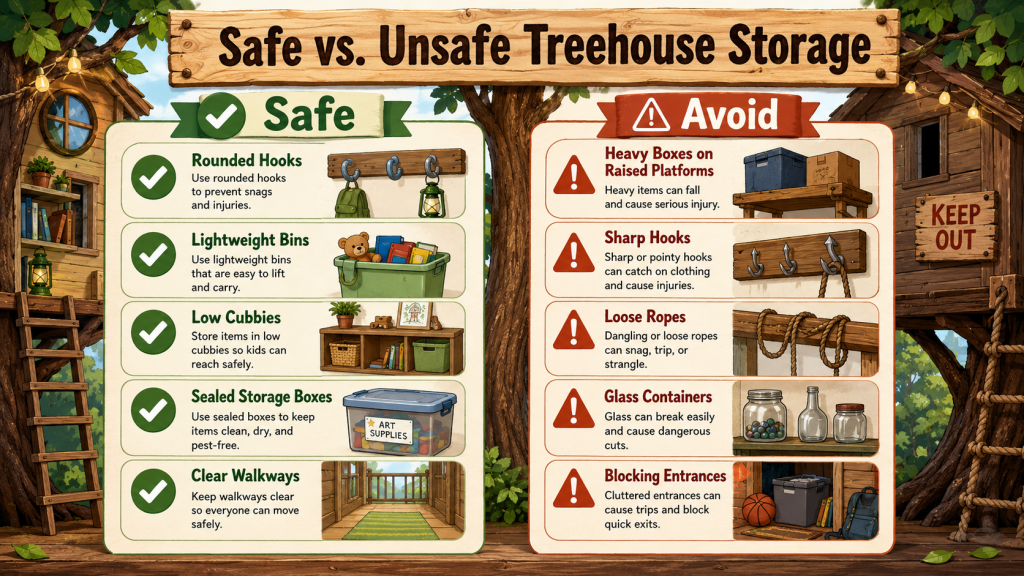 Treehouse Storage Ideas