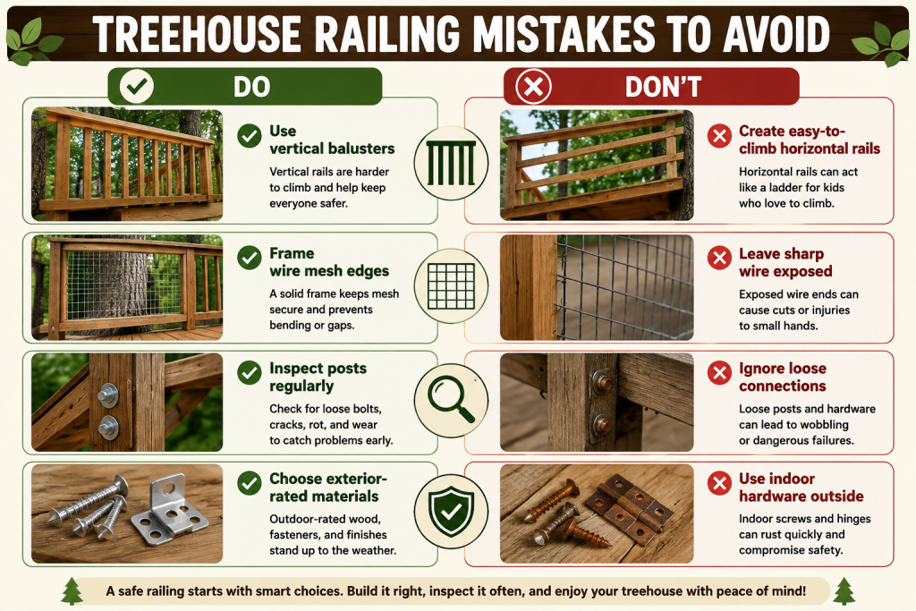 Treehouse Railing Ideas